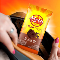 Metamucil Fiber Thins, Chocolate, 24 Count, 4-Pack