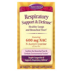 Nature s Secret Respiratory Support Defense 60 Tablets No Artificial Colors,