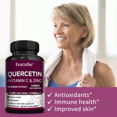 1200MG Quercetin with Vitamin C & Zinc – Natural Immune Support Supplement