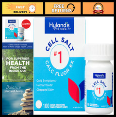 Natural Cell Salt No. 1 Calc Fluor 6X Tablets for Colds, Hemorrhoids & Skin Reli
