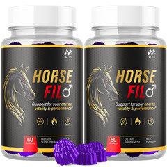 (2 Pack) Horse Fil Male Gummys Advanced Male Health Support HorseFil 120 Gummies