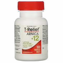 MediNatura T‑Relief Arnica – Natural Pain Support – 100 Tablets – Pack of 3