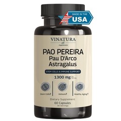 Pao Pereira, Pau D’Arco, Astragalus 1300MG – Immune Support Capsules, 60 ct