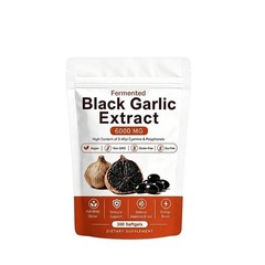 Black Garlic Extract Softgels 300ct, Odorless Vegan Non-GMO Supplement