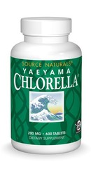 Source Naturals Yaeyama Chlorella, 200 mg, 600 Vegan 600 Count (Pack of 1)