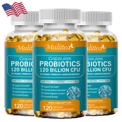 Probiotics Digestive Enzymes 120 Billion CFU Potency Immune Health 360 Capsules