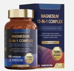 Totaria Magnesium 12 in 1 Complex 700mg – Glycinate Citrate Malate Taurate – New
