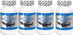 4 bottles Natural Shark Cartilage, 750mg, 100×4=400caps