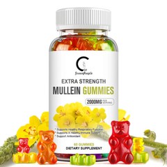 Mullein Leaf Extract Organic Lung Cleanse Gummies for Lung Health Natural Herbal