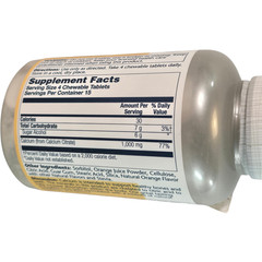 Calcium Citrate Chewables 1000mg Natural Orange Flavor 60 Count Exp 05 2029