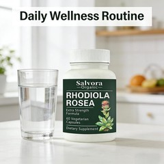 Salvora Organic Rhodiola Rosea 60 Capsules Nutrition Health Supplement Capsules
