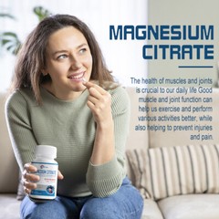 Magnesium Citrate Capsules 1000mg Per Serving – Highest Potency 60 Mag Capsules