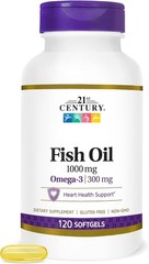 Omega‑3 Fish Oil 1000mg 120 Softgels, EPA & DHA for Heart Support