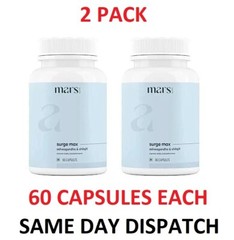 (2 Pack) Mars by GHC Surge Max for Men Sexual Wellness,ED & Stamina Dietary Caps