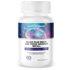 Brain Booster Super Nootropic Supplement Focus, Energy, Memory, Clarity – 60 ct