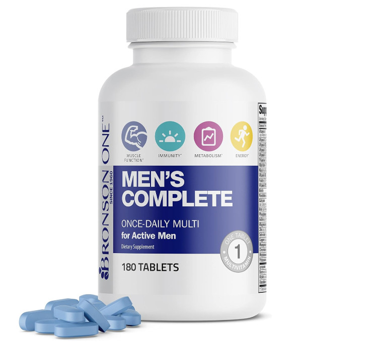 Bronson ONE Daily Men’s Complete Multivitamin Multimineral Once – 180 Tablets