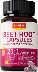 NUISM Organic Beet Root Capsules Beetroot Extract 17850mg 211 Concentrate Be…