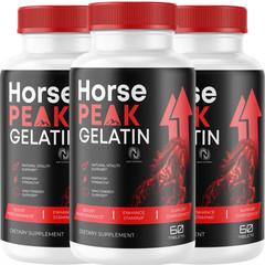 Horse Peak Gelatin Male Performance and Stamina Support Formula – 3 Bottle