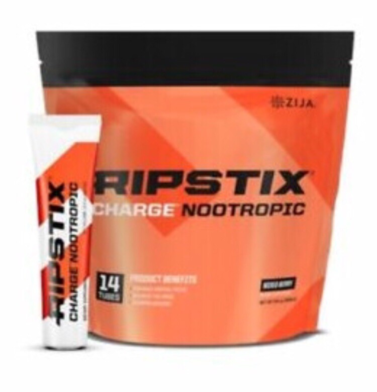 Zija Ripstix CHARGE NOOTROPIC Mixed Berry (14 Tubes) Hard to Find! BRAND NEW!