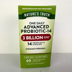 Natures Truth One Daily Advanced Probiotic-14 3 Billion CFU 60 Capsules Exp 5/27