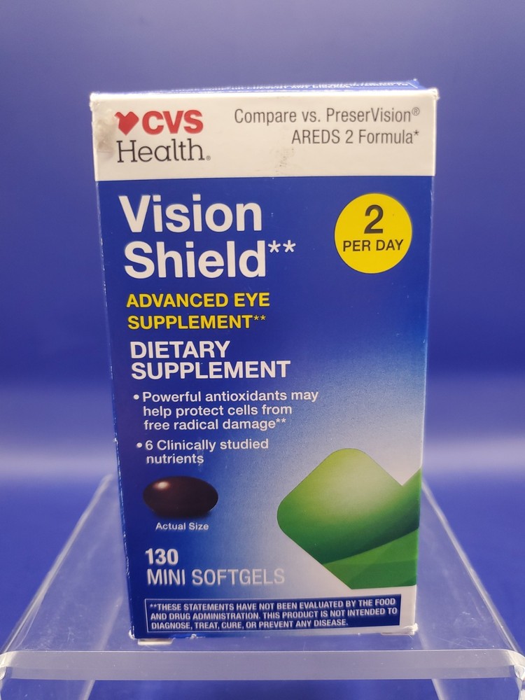 CVS Health Vision Shield Advancd Eye Health “Compare To AREDS” 130Ct Exp 03/27
