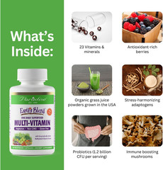 Earth’S Blend Women’S Once Daily Multivitamin with Iron, 48 Organic Superfoods,
