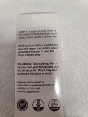 Potassium Magnesium /Liquid Drops/Triple Complex Magnesium + Potassium/200MG