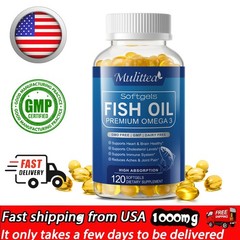 Triple Strength Fish Oil 120ct | 1000mg EPA DHA Heart Brain & Joint Support