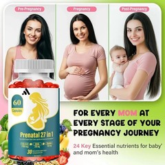 Pregnant and Prenatal Vitamin Folic Acid DHA Choline Niacinamide Biotin and Mine