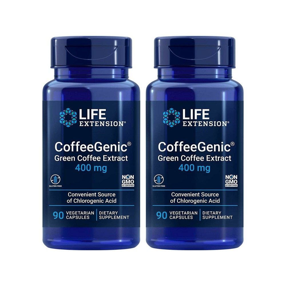 Life Extension CoffeeGenic Green Coffee Bean Extract Blood Sugar Level 90Capsuls