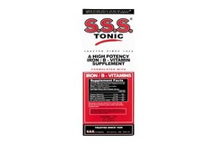 SSS Tonic High Potency Iron & B Vitamin Supplement Liquid 10 oz Best by 3/2028