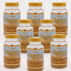 8x Natural Omega Xtra 720 softgels reduce cholesterol heart health