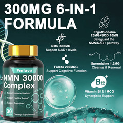NMN Capsules Energy Booster BOOSTIS NAD Level Anti Aging Supplement NAD+ Capsule