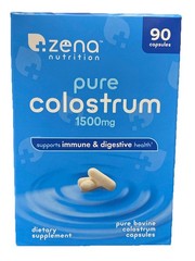 Zena Nutrition Pure Colostrum 1500Mg 90 Capsules Exp 12/26
