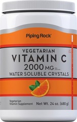 Vitamin C Powder | 24 oz | 2000mg | Water Soluble Crystals | by Piping Rock