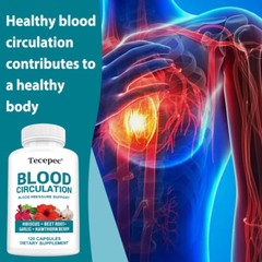 Blood Circulation Health Heart Blood Vessels Artery Circulation Flow 120 Pill US