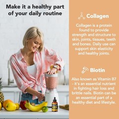 Super Natural Goods Liquid Biotin & Collagen 70,000mcg Hair Growth Vitamin Dr…