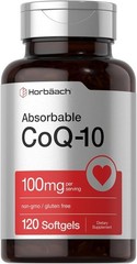 CoQ10 100mg Softgels | 120 Count | Non-GMO and Gluten Free | By Horbaach