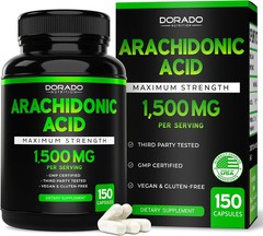 Arachidonic Acid Supplement 1500mg (150 Capsules) – Muscle and Strength…