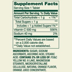Spring Valley Vitamin C 500mg Chewable Orange Tablets, 60 Count