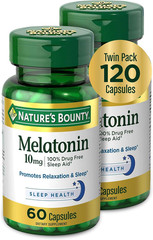 120 Count Melatonin 10mg Sleep Aid Capsules Max Strength Fast Dissolve 2 Pack