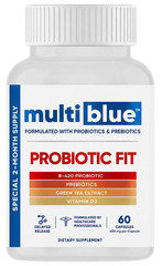 MultiBlue Probiotic Fit, Probiotic & Prebiotic Formula 60 Capsules