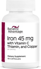 Bariatric Advantage Iron 45 mg with Vitamin C, Thiamin & Copper – Increased Abso