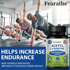 Acetyl L-Carnitine 1000mg-Non-GMO & Energy Fatigue Focus Supplement BRAIN BOOSTS