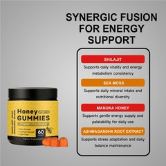 Honey Gummies For Men Vitality Amplifier Manuka Honey Gummies 60 Counts