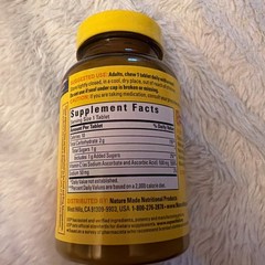 Nature Made Chewable Vitamin C 500mg Tablets 60 Count Exp 09/2027