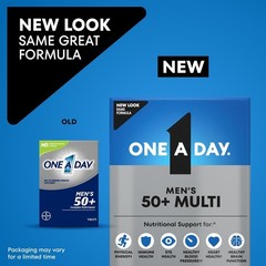 One A Day Men’s 50 Plus Healthy Advantage Multivitamin 100 Tablets Mint Blue
