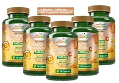 High Vitamin C 1600 mg., 500 Capsules, Immune System, Antioxidant 5 bottles