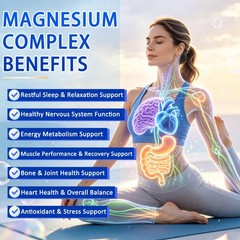 CARE GIFT 8‑Element Magnesium Complex Supplement 1000mg, 240 Capsules, 120 Servi