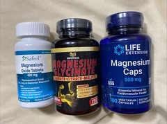 3 pack Magnesium Caps 450 ct Total Glycinate / Oxide Tablets See Pictures